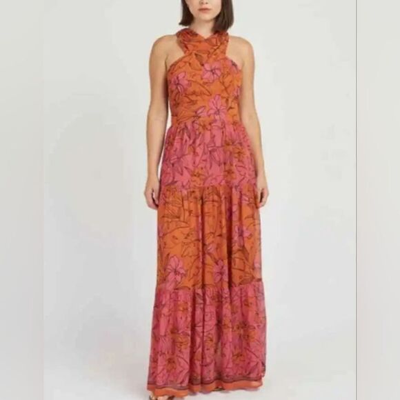 Daniel Rainn Wrap Maxi Dress - Picture 1 of 13